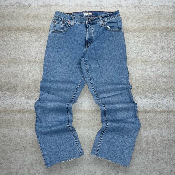 Vintage Y2K Levis Jeans 550 Womens 8 Relaxed Fit Light Wash Denim Distressed - Picture 2 of 5
